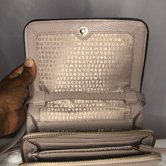 KATE SPADE Chester Street Avie blush colored and black leather crossbody. - Picture 9 of 15